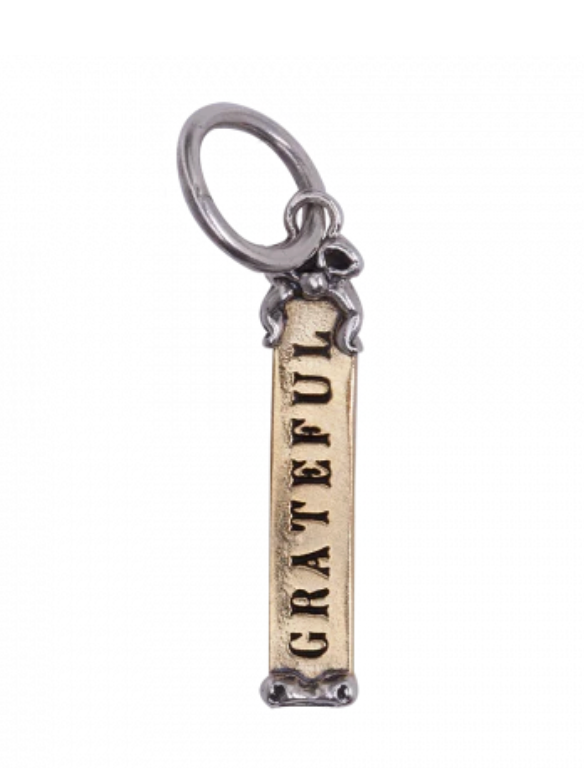 Pendant with 'GRATEFUL' text by Waxing Poetic