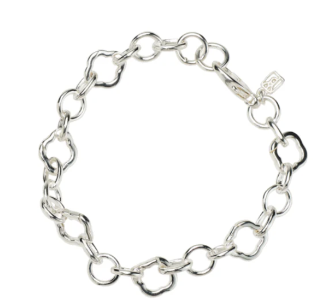 Waxing Poetic Stelring Silver Ongoing Ballad Charm bracelet on a white background