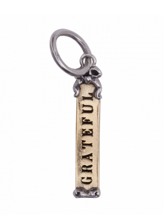 Pendant with 'GRATEFUL' text by Waxing Poetic