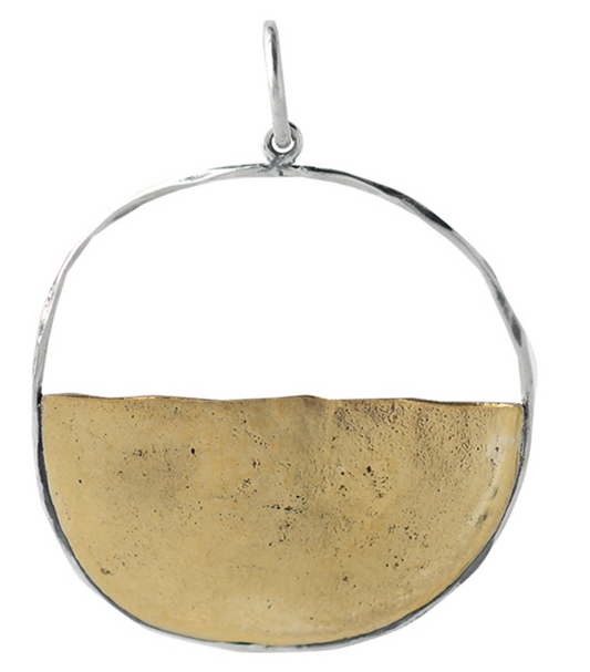 Jewelry pendant with gold half-circle design by Waxing poetic